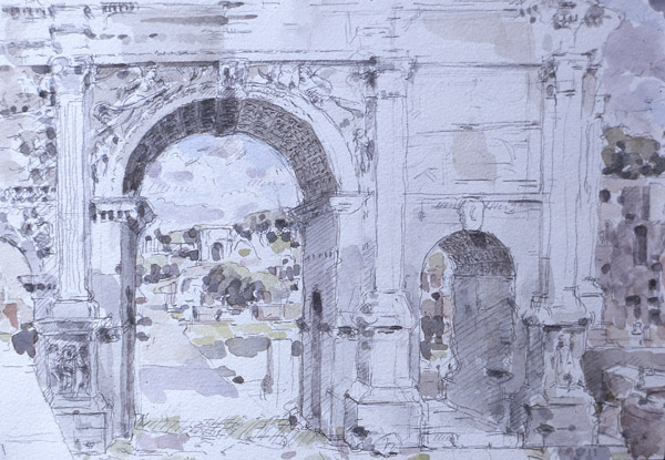 Arch of Septimius Severus by Frederick Ortner