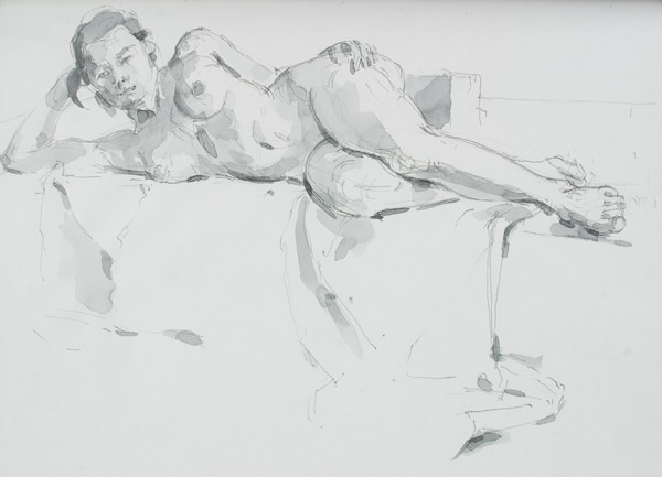 Jolie reclining by Frederick Ortner