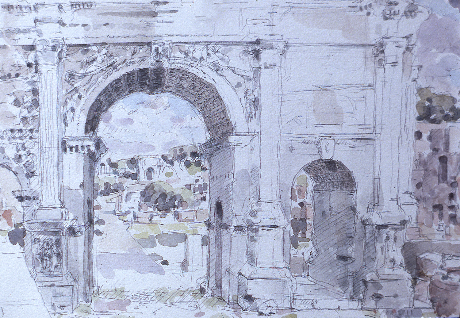 Arch of Septimius Severus by Frederick Ortner (larger)