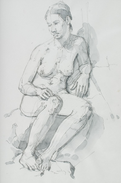seated figure by Frederick Ortner