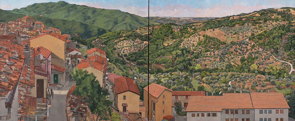 Grassano seen from Accettura by Frederick Ortner