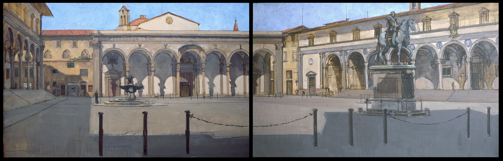 Piazza SS. Annunziata, Florence by Frederick Ortner (larger)
